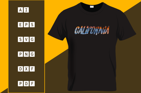 California Minimal Graphics for T-Shirt Designs