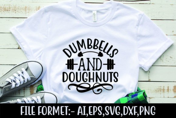 Dumbbells and Doughnuts Graphics for T-Shirt Designs