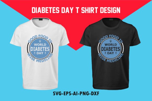 Graphics & T-Shirt Designs: Good Food is Wise Medicine Diabetes -Tee