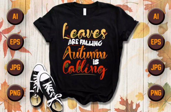 Leaves Are Falling: Graphics for T-Shirt Designs