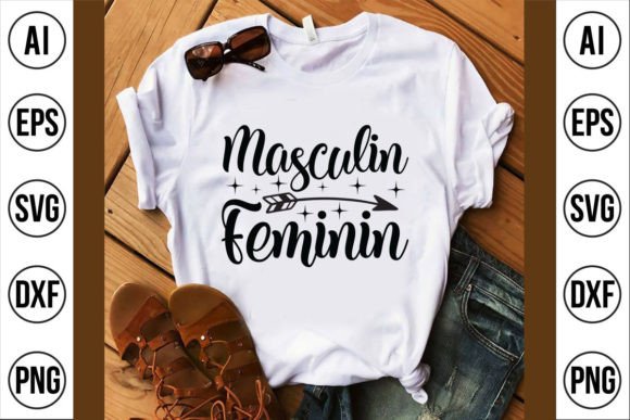 Masculin Feminin: Graphics for T-Shirt Designs