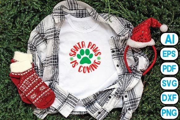 Santa Paws Graphics for T-Shirt Designs