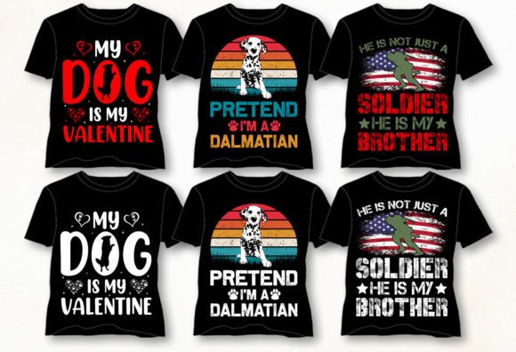 T-Shirt Design Bundle PNG SVG EPS Graphics